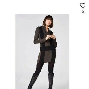 Nicole Miller Artelier Made In The USA Ponte Zip Up Luxury Dress Size M